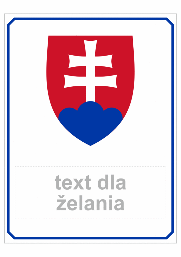 Značenie budov a priestorov: Státný znak SK + text