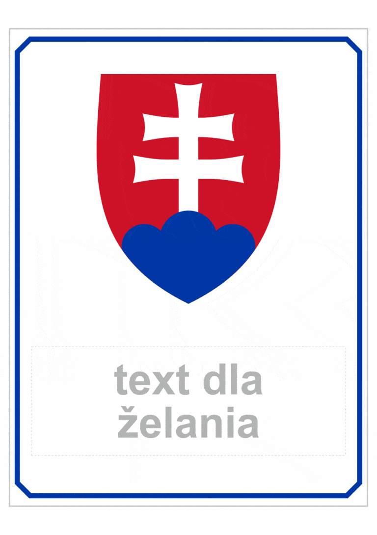Značenie budov a priestorov: Státný znak SK + text