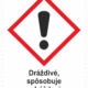 Označenie obalov nebezpečných látok - GHS symboly s textom: Dráždivé, sposobuje podráždenie zraku a pokožky