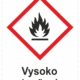 Označenie obalov nebezpečných látok - GHS symboly s textom: Vysoko horľavé