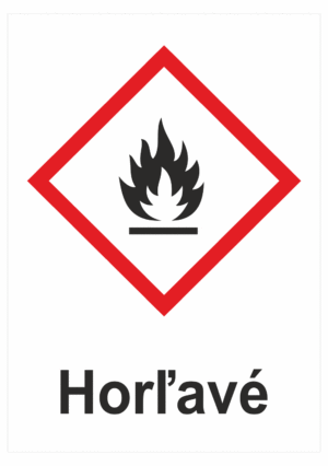 Označenie obalov nebezpečných látok - GHS symboly s textom: Horľavé
