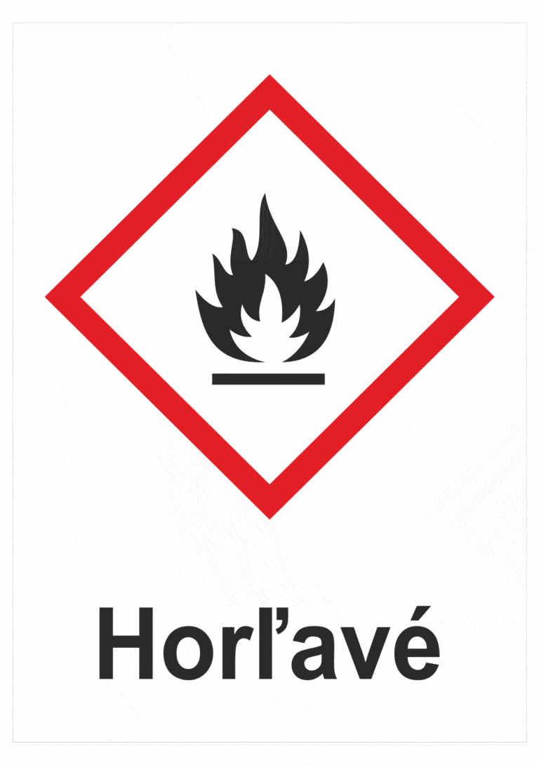 Označenie obalov nebezpečných látok - GHS symboly s textom: Horľavé