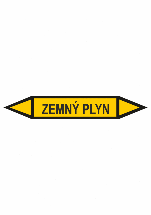 Značenie potrubí - Obojsmerné šípky bez symbolu: Zemný plyn