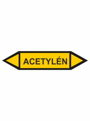 Značenie potrubí - Obojsmerné šípky bez symbolu: Acetylén
