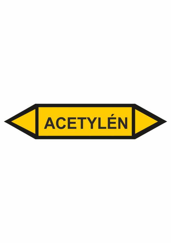 Značenie potrubí - Obojsmerné šípky bez symbolu: Acetylén