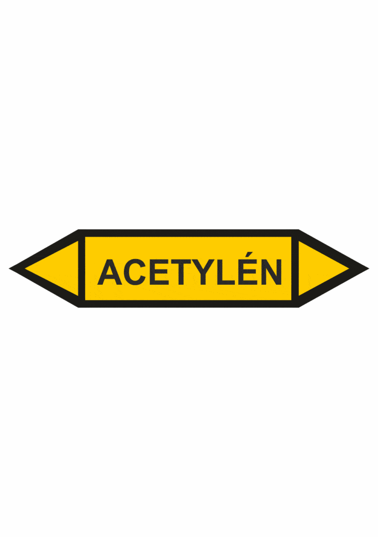 Značenie potrubí - Obojsmerné šípky bez symbolu: Acetylén