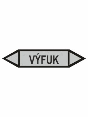 Značenie potrubí - Obojsmerné šípky bez symbolu: Výfuk
