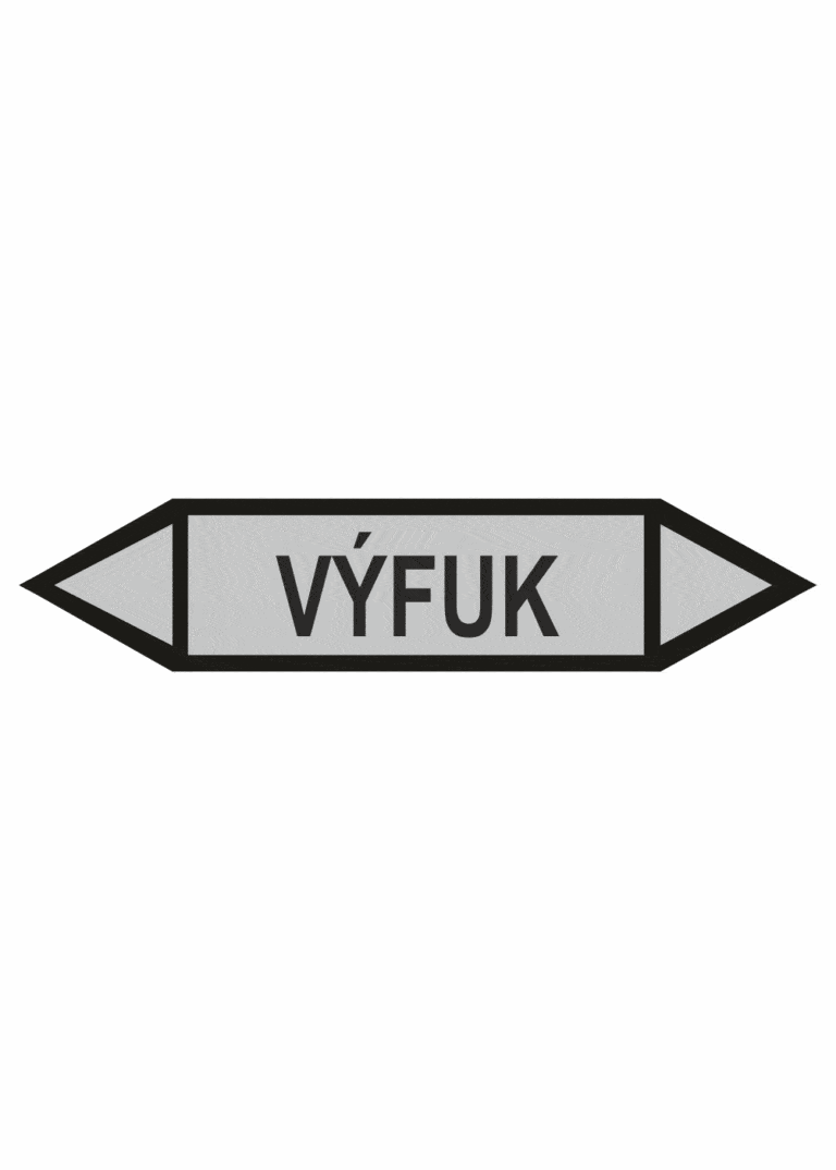 Značenie potrubí - Obojsmerné šípky bez symbolu: Výfuk
