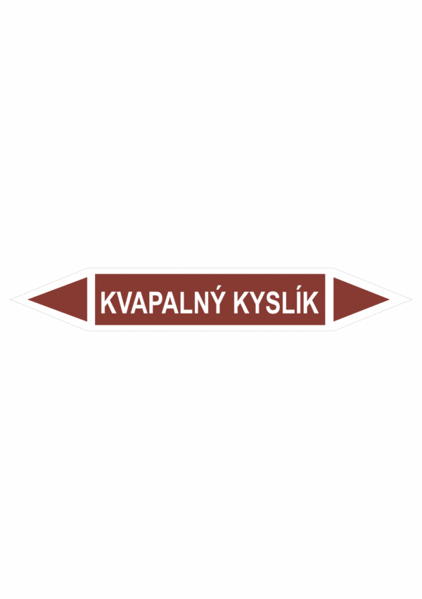 Značenie potrubí - Obojsmerné šípky bez symbolu: Kvapalný kyslík