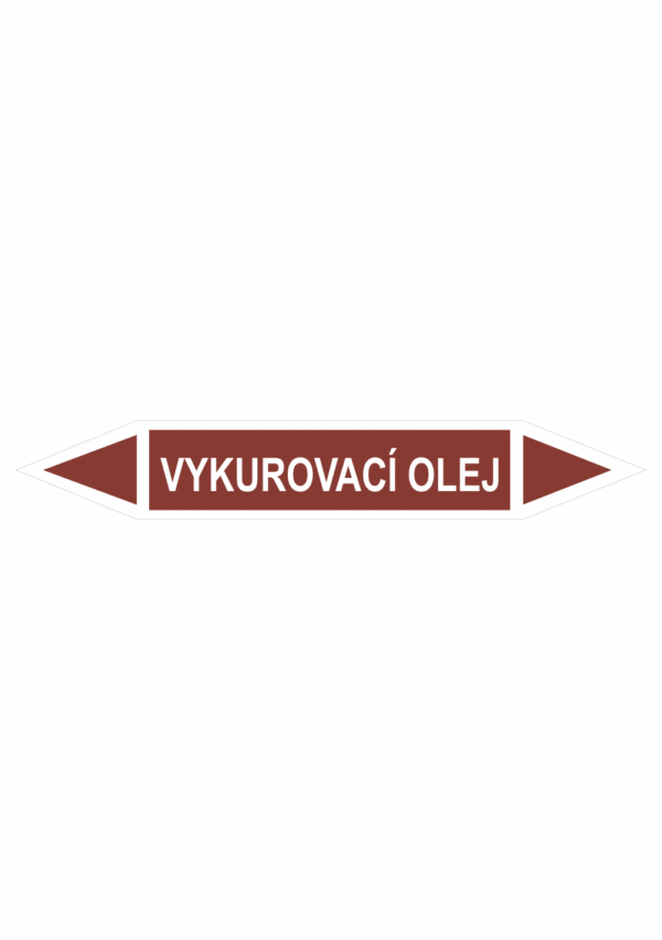 Značenie potrubí - Obojsmerné šípky bez symbolu: Vykurovací olej