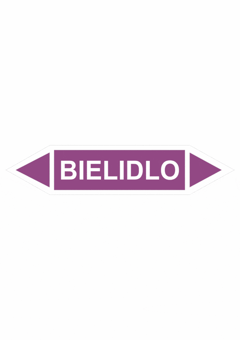 Značenie potrubí - Obojsmerné šípky bez symbolu: Bielidlo