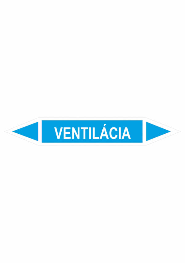 Značenie potrubí - Obojsmerné šípky bez symbolu: Ventilácia