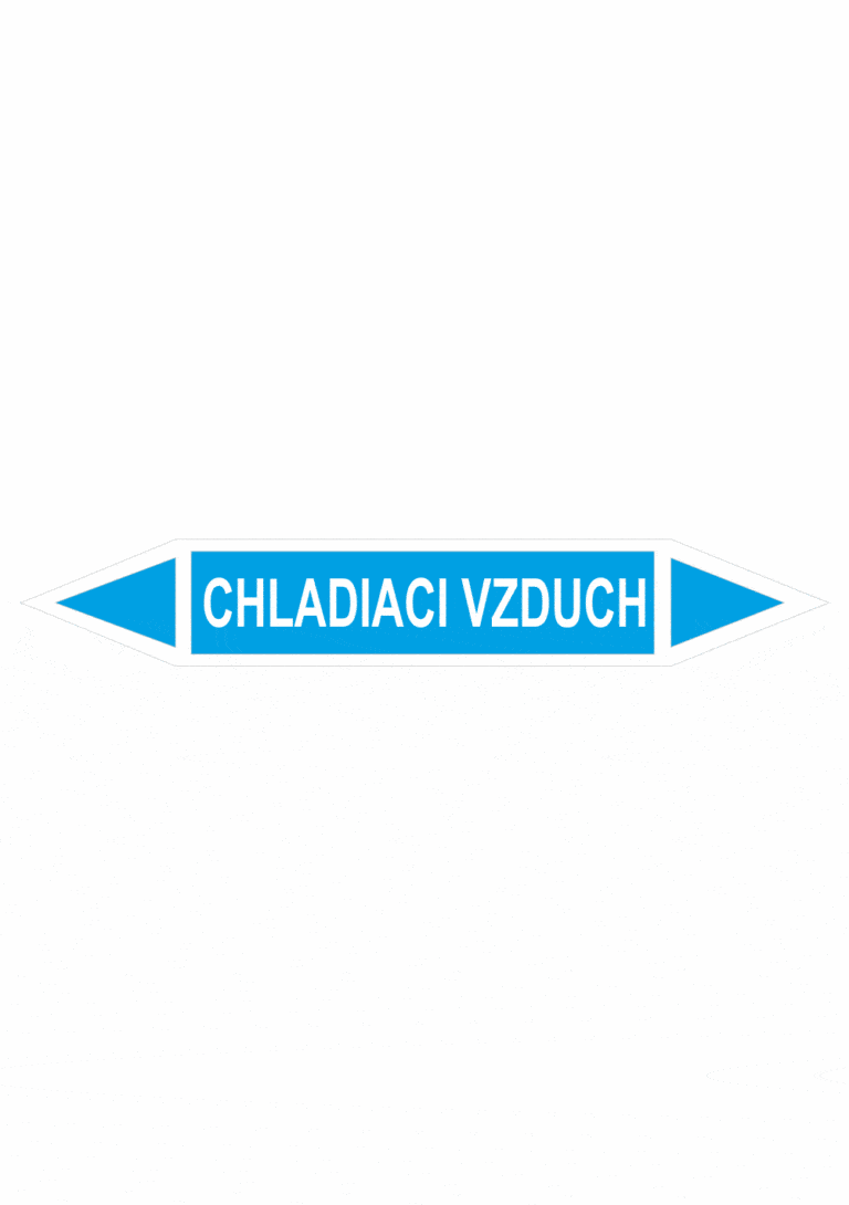 Značenie potrubí - Obojsmerné šípky bez symbolu: Chladiaci vzduch