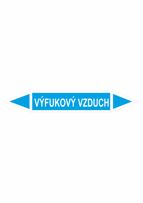 Značenie potrubí - Obojsmerné šípky bez symbolu: Výfukový vzduch