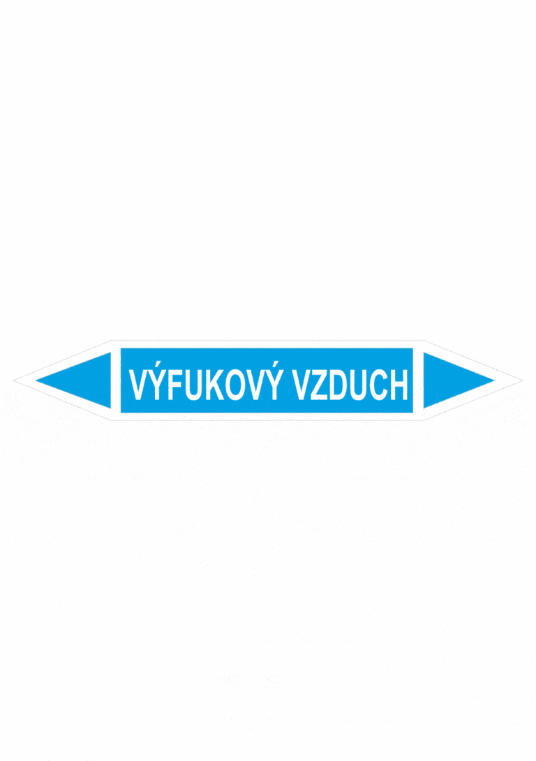 Značenie potrubí - Obojsmerné šípky bez symbolu: Výfukový vzduch