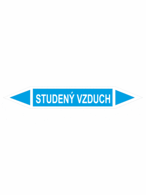 Značenie potrubí - Obojsmerné šípky bez symbolu: Studený vzduch