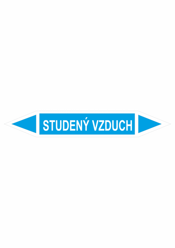 Značenie potrubí - Obojsmerné šípky bez symbolu: Studený vzduch