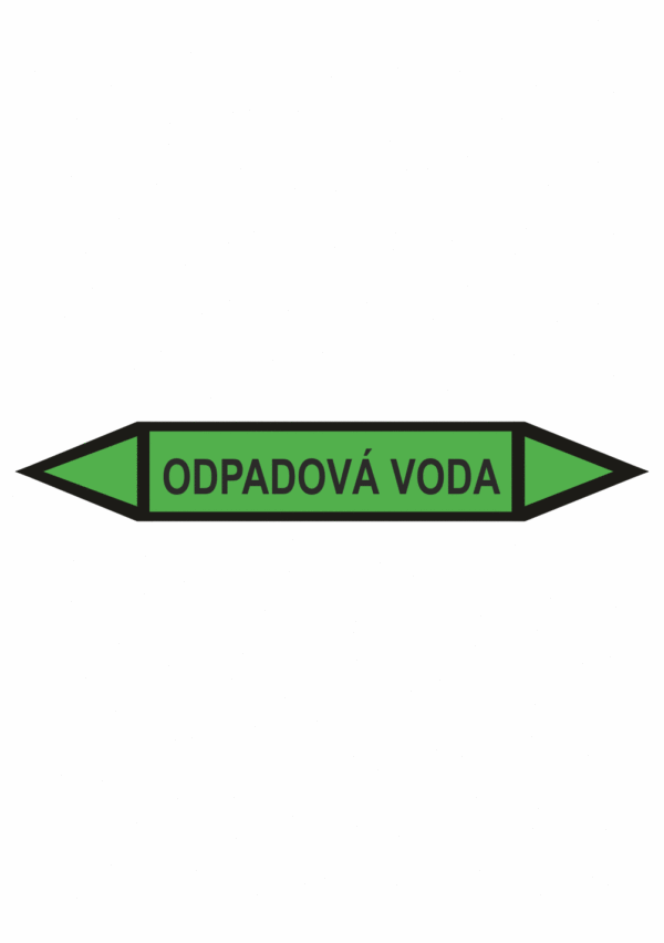 Značenie potrubí - Obojsmerné šípky bez symbolu: Odpadová voda