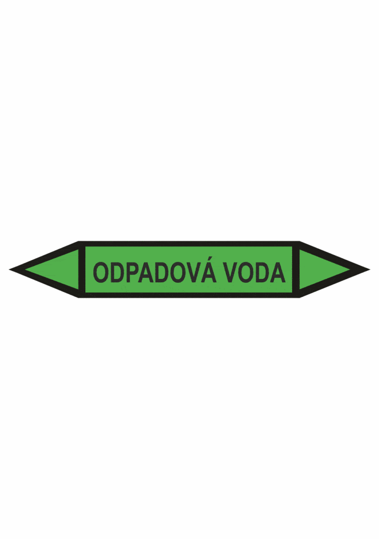 Značenie potrubí - Obojsmerné šípky bez symbolu: Odpadová voda