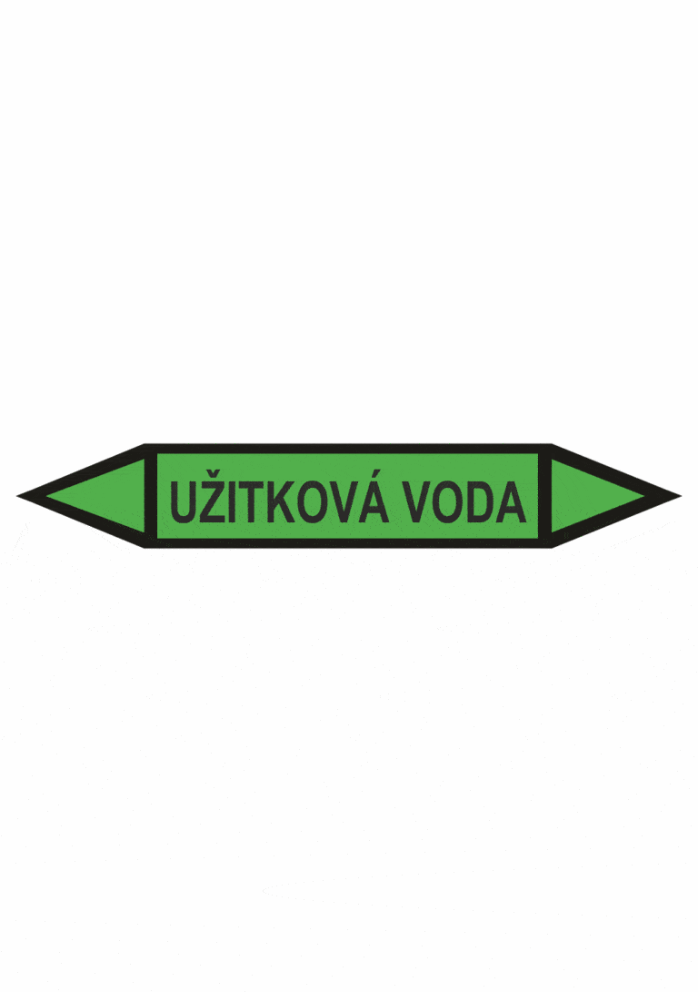 Značenie potrubí - Obojsmerné šípky bez symbolu: Užitková voda
