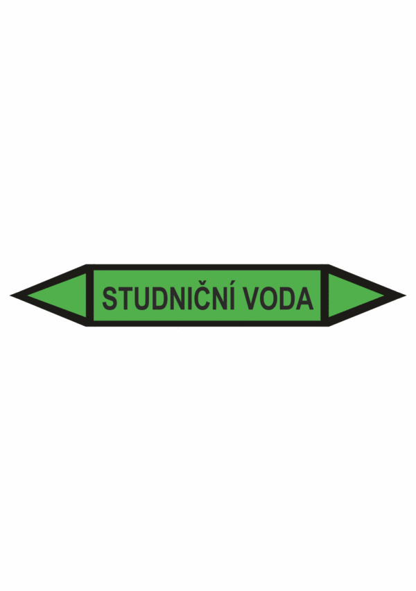 Značenie potrubí - Obojsmerné šípky bez symbolu: Studniční voda