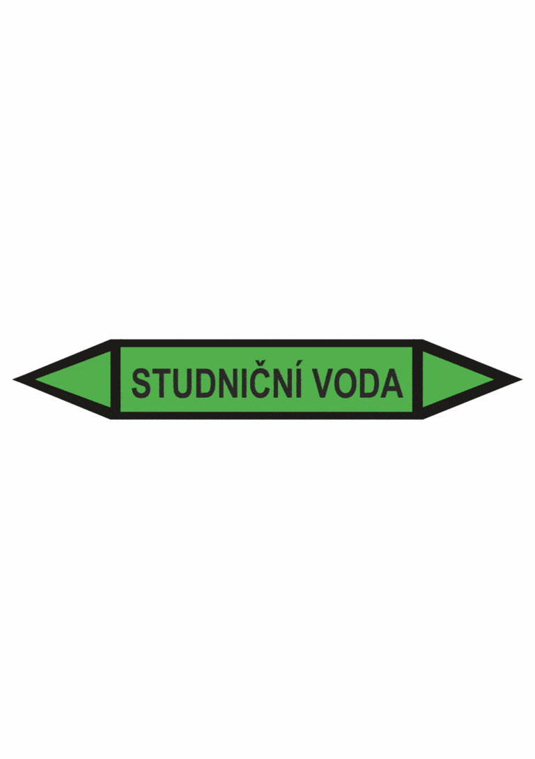 Značenie potrubí - Obojsmerné šípky bez symbolu: Studniční voda
