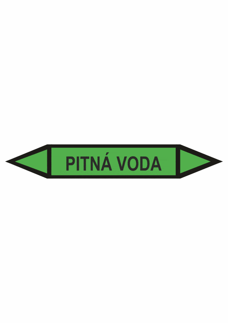 Značenie potrubí - Obojsmerné šípky bez symbolu: Pitná voda