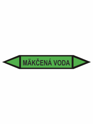 Značenie potrubí - Obojsmerné šípky bez symbolu: Mäkčená voda