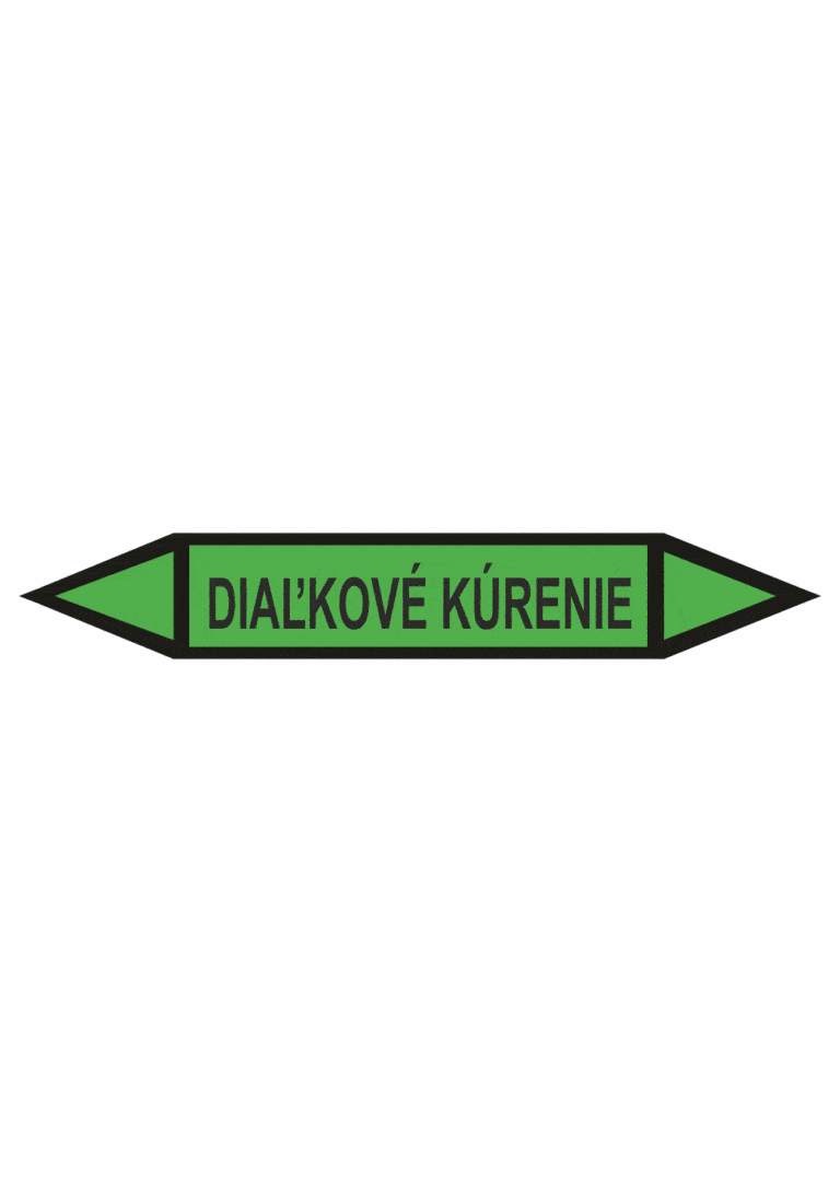 Značenie potrubí - Obojsmerné šípky bez symbolu: Diaľkové kúrenie