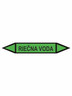 Značenie potrubí - Obojsmerné šípky bez symbolu: Riečna voda
