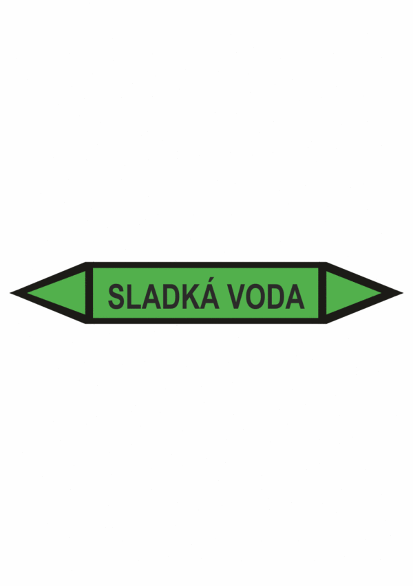 Značenie potrubí - Obojsmerné šípky bez symbolu: Sladká voda