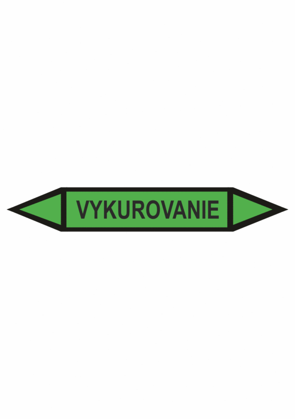 Značenie potrubí - Obojsmerné šípky bez symbolu: Vykurovanie