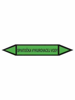 Značenie potrubí - Obojsmerné šípky bez symbolu: Spatočka vykurovacej vody