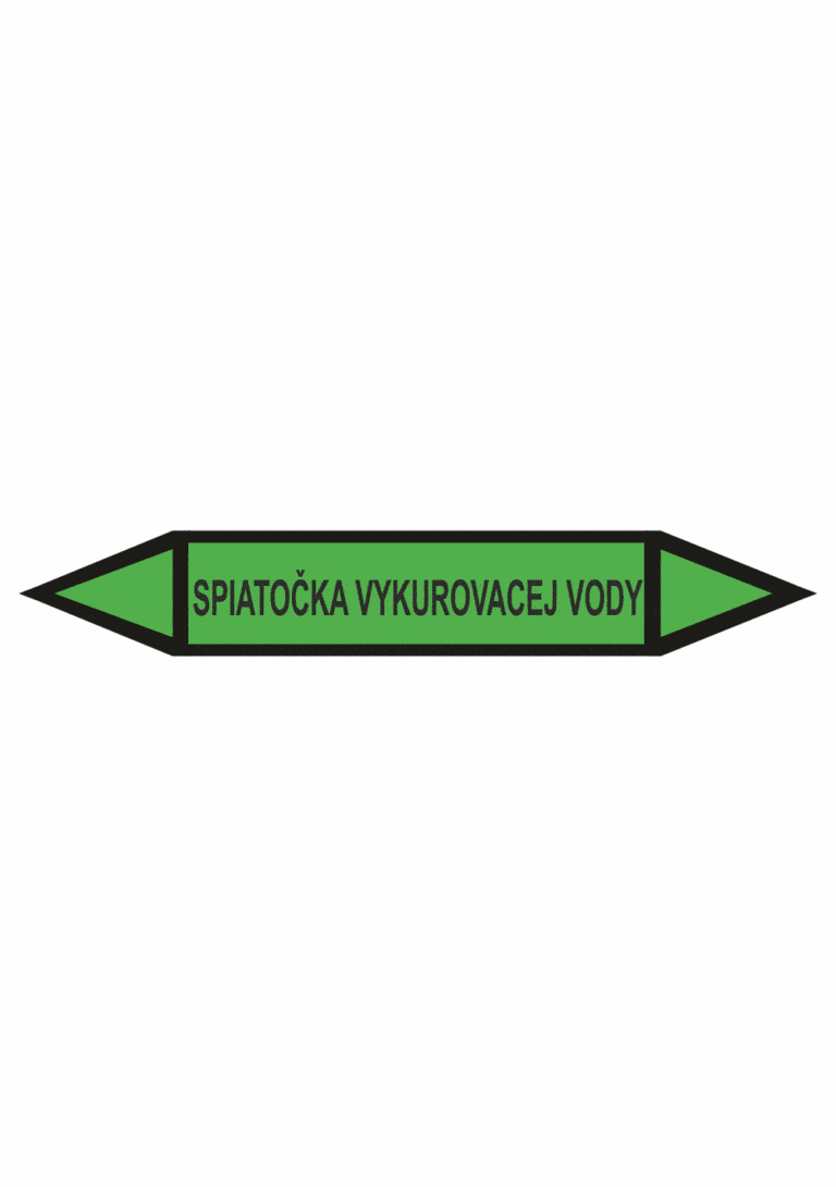 Značenie potrubí - Obojsmerné šípky bez symbolu: Spatočka vykurovacej vody