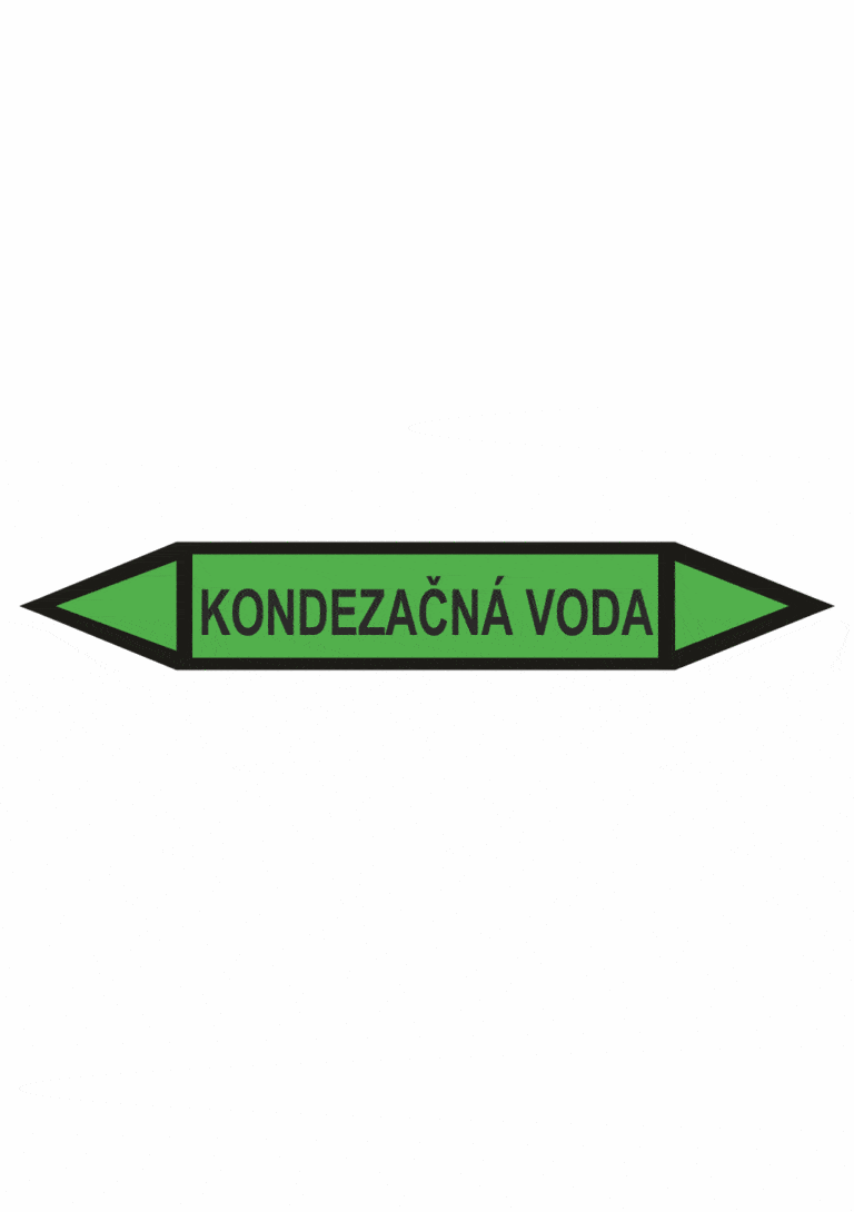 Značenie potrubí - Obojsmerné šípky bez symbolu: Kondezačná voda