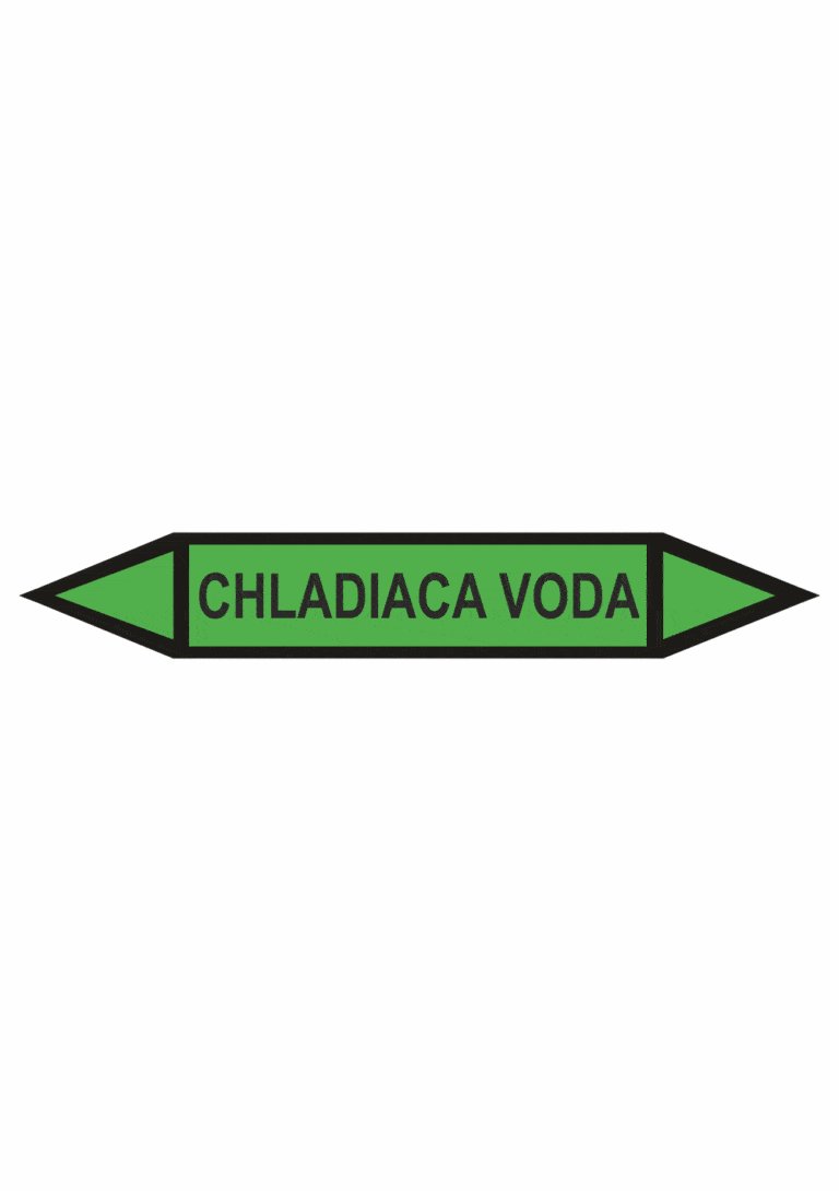 Značenie potrubí - Obojsmerné šípky bez symbolu: Chladiaca voda