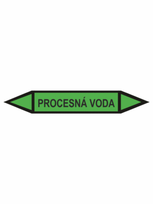 Značenie potrubí - Obojsmerné šípky bez symbolu: Procesná voda