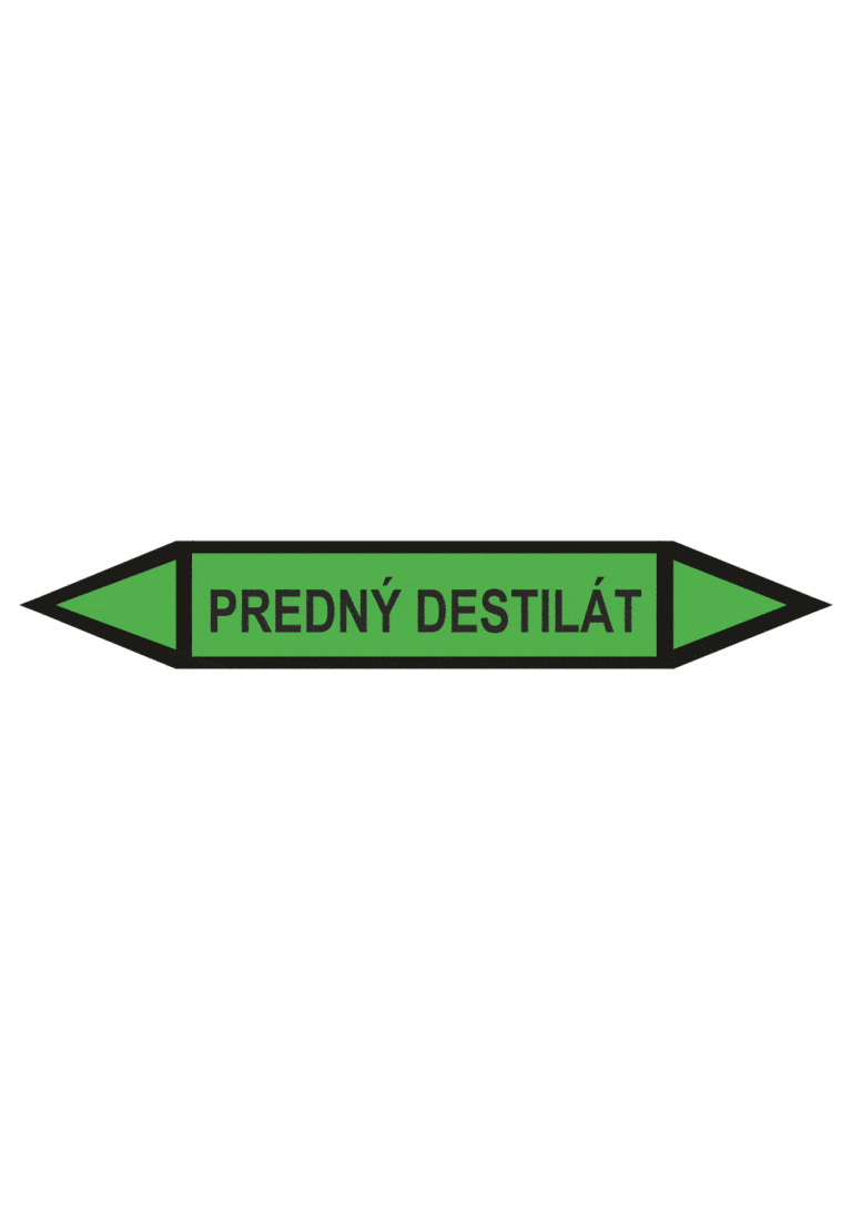 Značenie potrubí - Obojsmerné šípky bez symbolu: Predný destilát