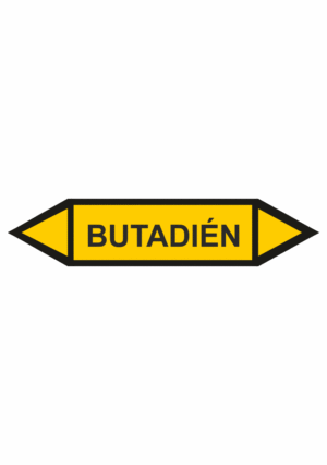 Značenie potrubí - Obojsmerné šípky bez symbolu: Butadién