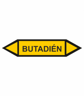 Značenie potrubí - Obojsmerné šípky bez symbolu: Butadién
