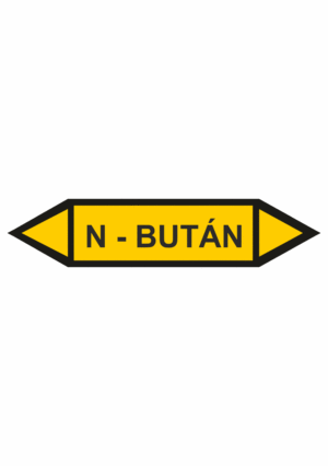 Značenie potrubí - Obojsmerné šípky bez symbolu: N - Bután