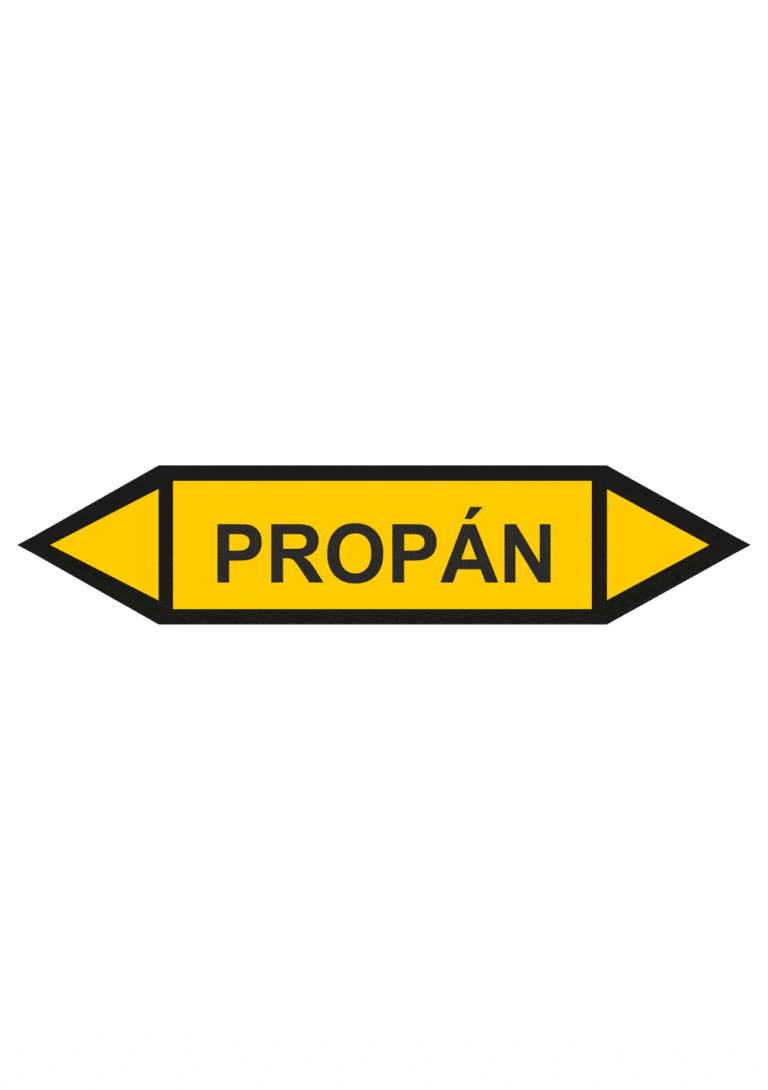Značenie potrubí - Obojsmerné šípky bez symbolu: Propán