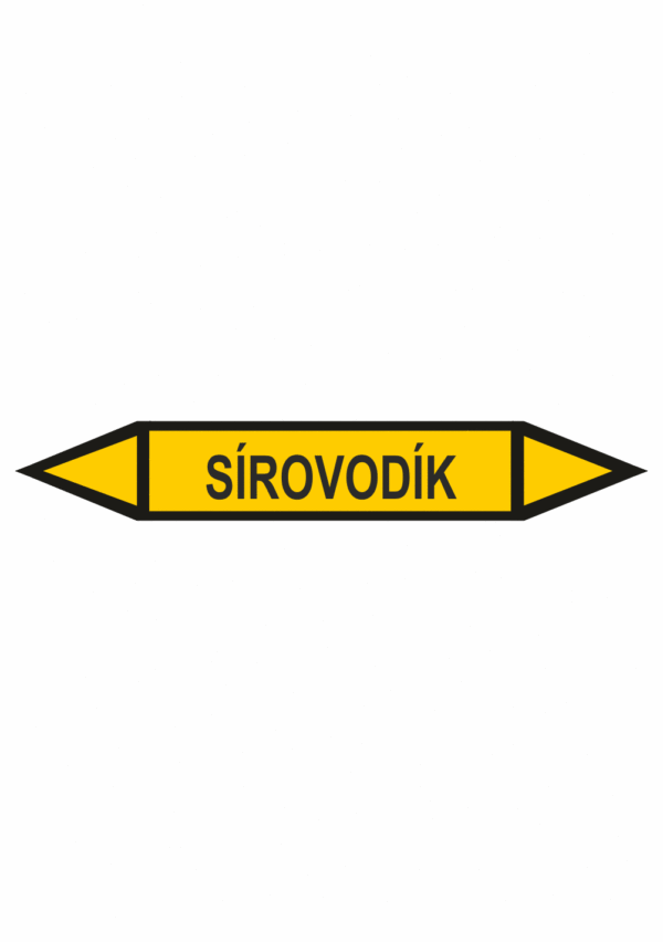 Značenie potrubí - Obojsmerné šípky bez symbolu: Sírovodík