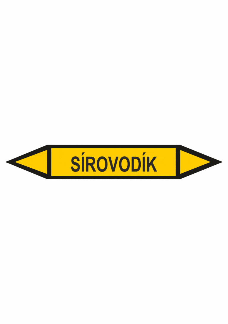 Značenie potrubí - Obojsmerné šípky bez symbolu: Sírovodík