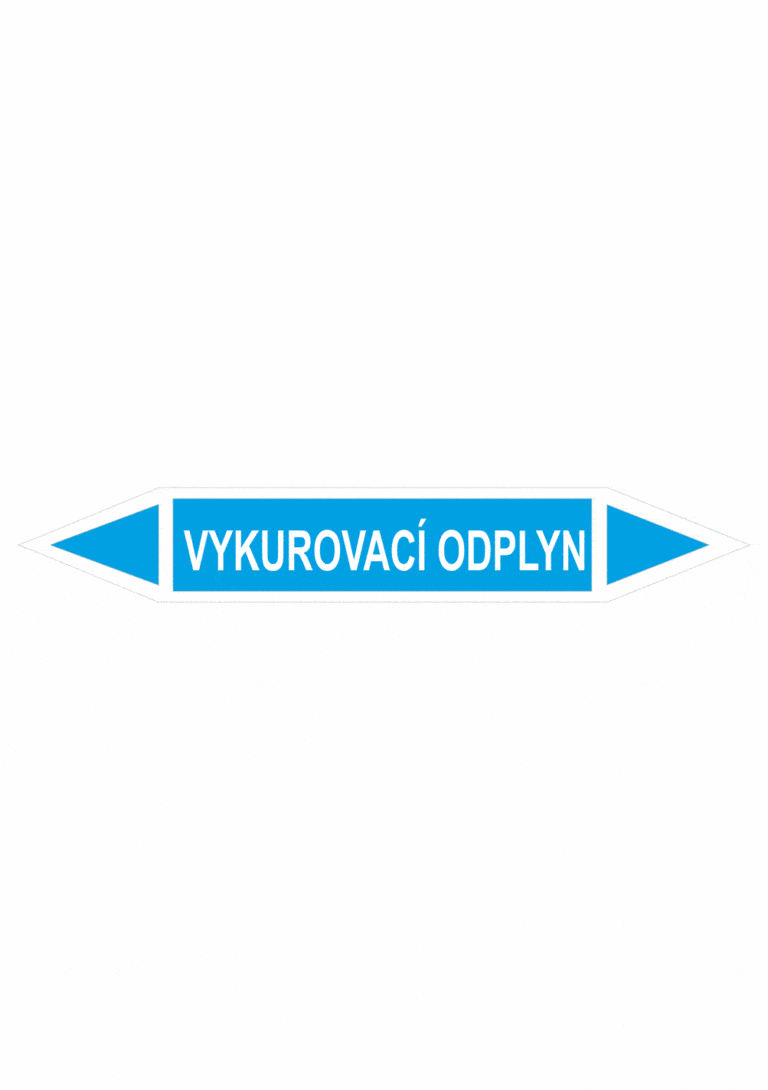 Značenie potrubí - Obojsmerné šípky bez symbolu: Vykurovací odplyn