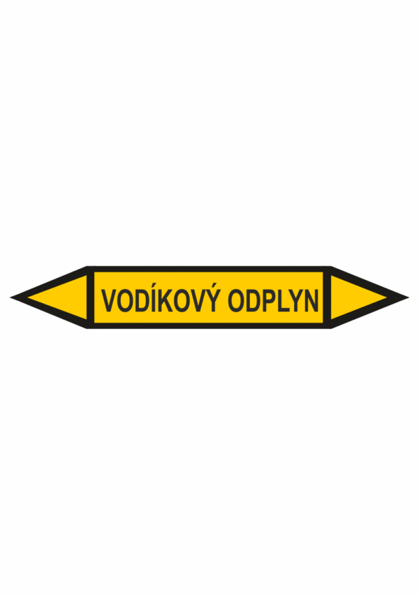 Značenie potrubí - Obojsmerné šípky bez symbolu: Vodíkový odplyn