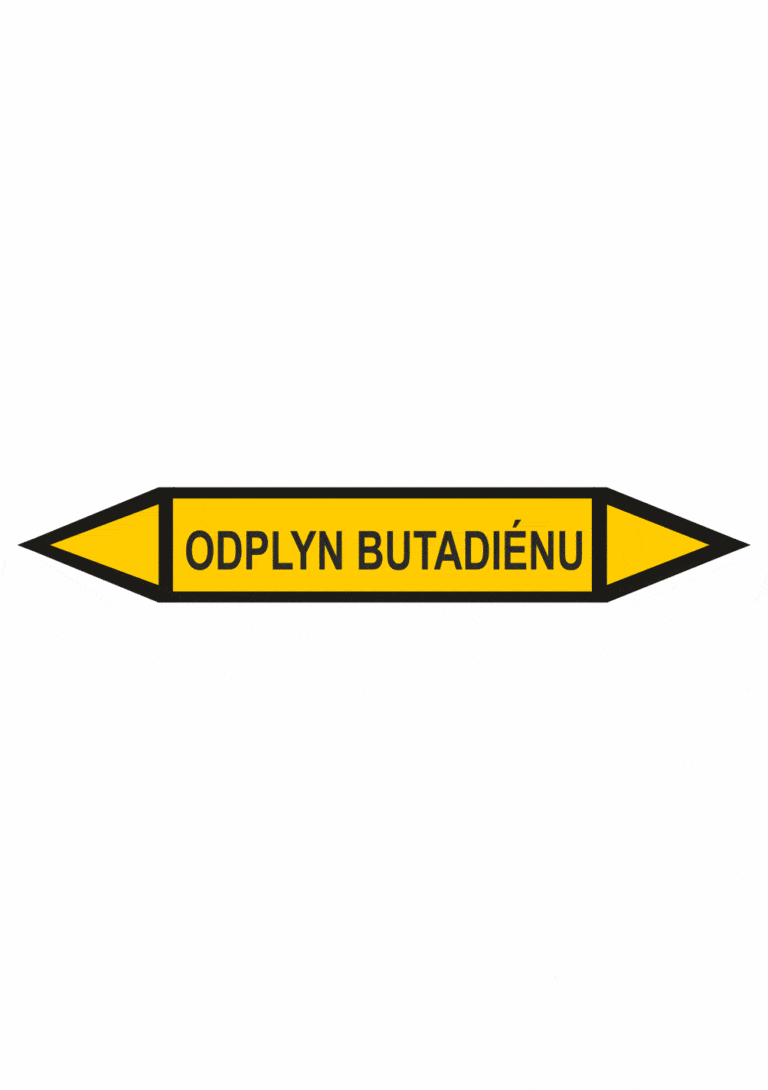 Značenie potrubí - Obojsmerné šípky bez symbolu: Odplyn butadiénu