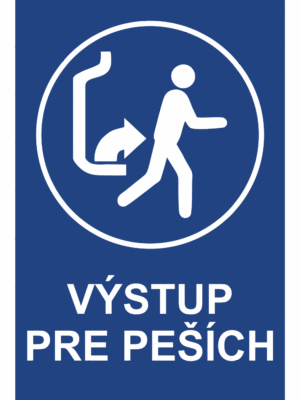 Značenie budov a priestorov - Zimné strediska a rezorty: Výstup pre peších