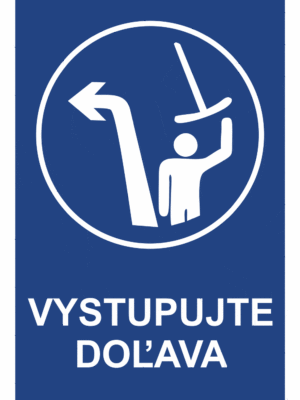 Značenie budov a priestorov - Zimné strediska a rezorty: Vystupujte doľava