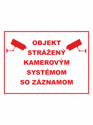 Značenie budov a priestorov - Ochrana a stráženia: Objekt strážený kamerovým systémom so záznamom